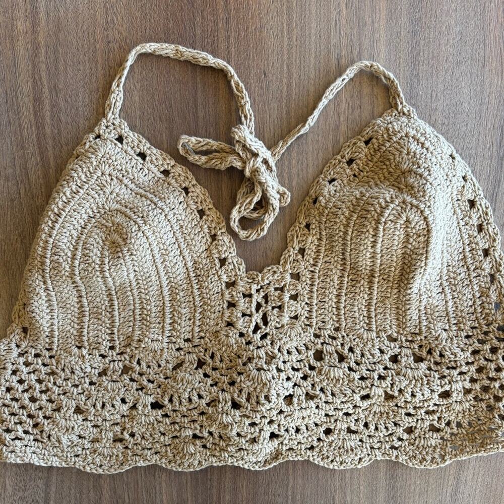 Festival Macrame Knit Bra Top
